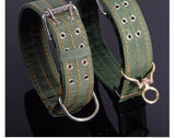 Khloe's Army Green Canvas Collar For Large Dogs