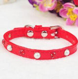 Khloe's - Rhinestone  Diamonds 1.0 cm Width Collars For Dogs/Cats - 3 Colors Pink, Purple, Red