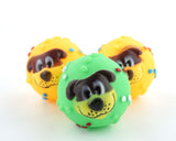 Khloe's - 1pc Soft Rubber Ball Dog Face Chew Squeaky Toy, Color Randomly Shipped