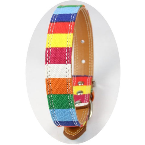 Khloe's Rainbow Leather Collar