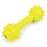 Khloe's - Rubber Squeaky Barbell Dog Toy Random Color Shipped