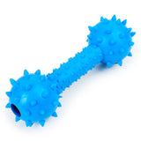 Khloe's - Rubber Squeaky Barbell Dog Toy Random Color Shipped